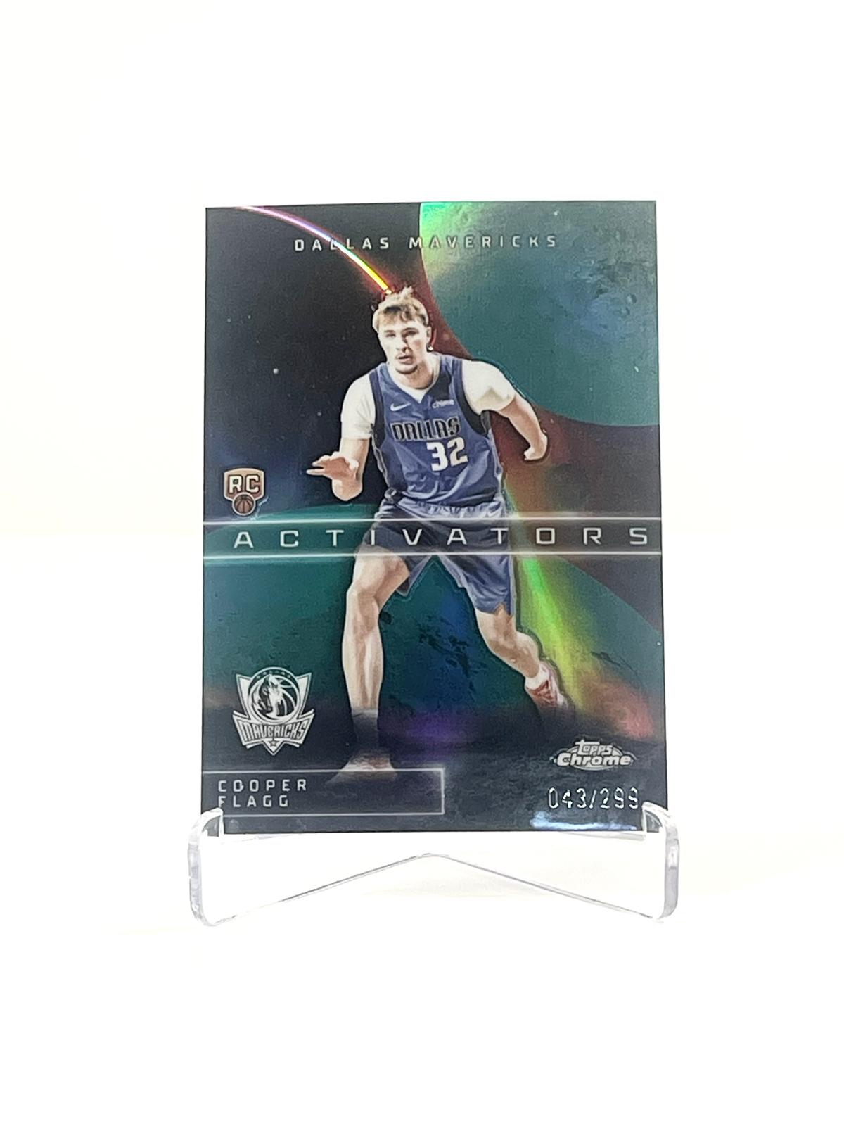 2025-26 Topps Chrome Cooper Flagg Dallas Mavericks Teal Activators #AC-11 RC 043/299