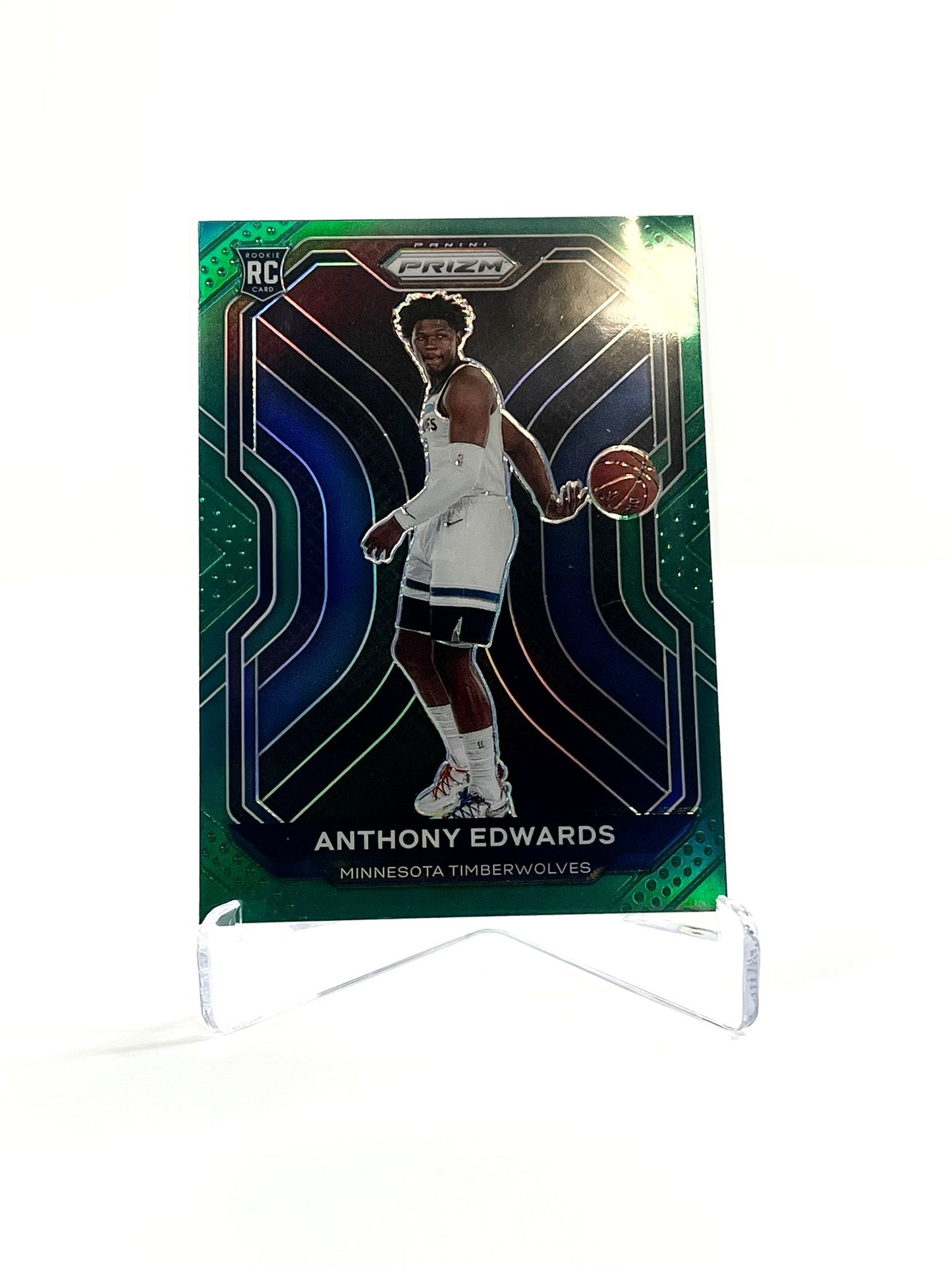 2020-21 Panini Anthony Edwards Minnesota Timberwolves  "Green Prizm Basketball Parallel" Rookie Card