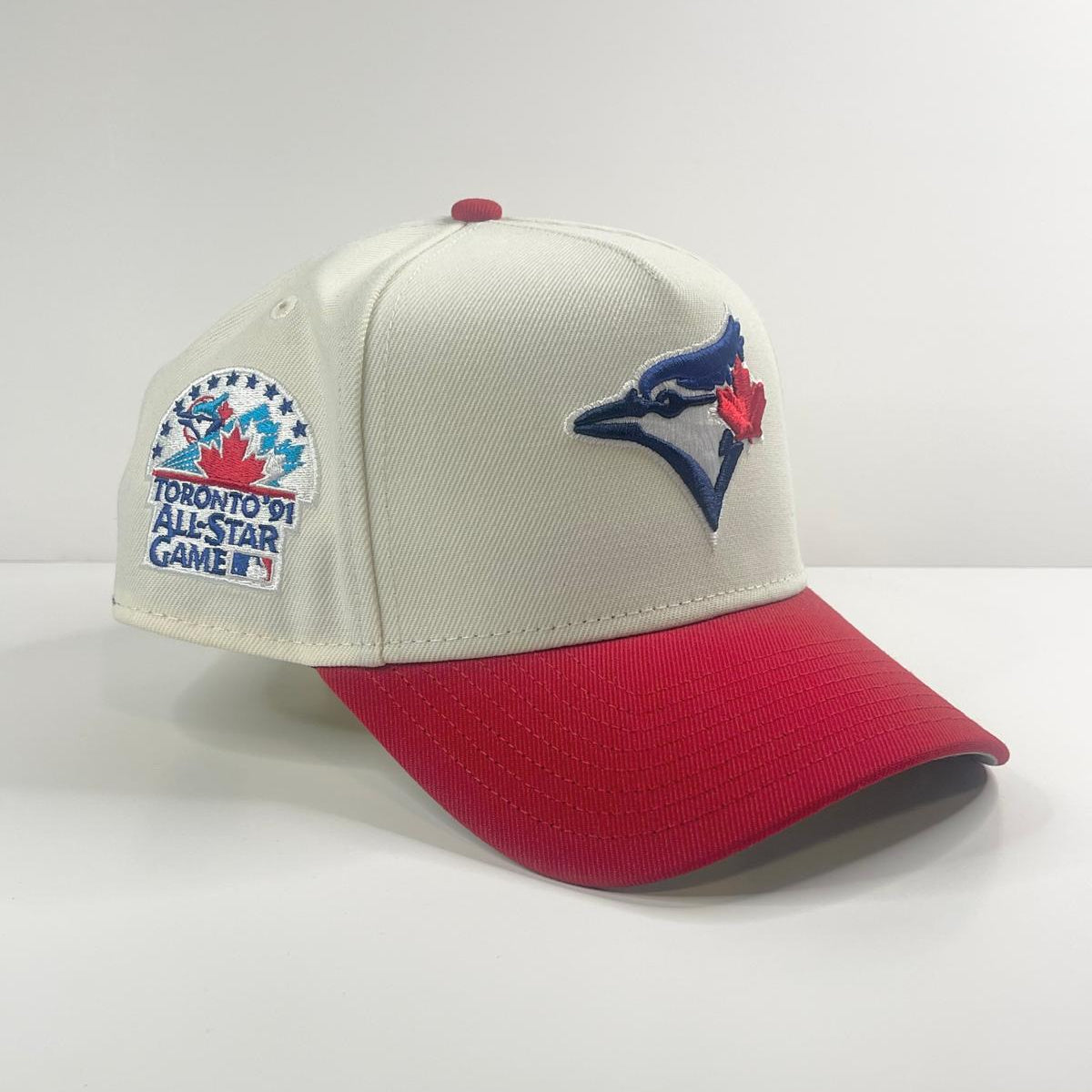 9FORTY A-Frame Toronto Bluejays "91 All-Star Game" Snapback - Chrome/Red
