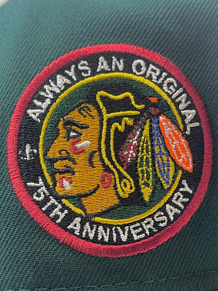 9FORTY A-Frame Chicago Blackhawks 75th Anniversary Green Prime Edition Snapback