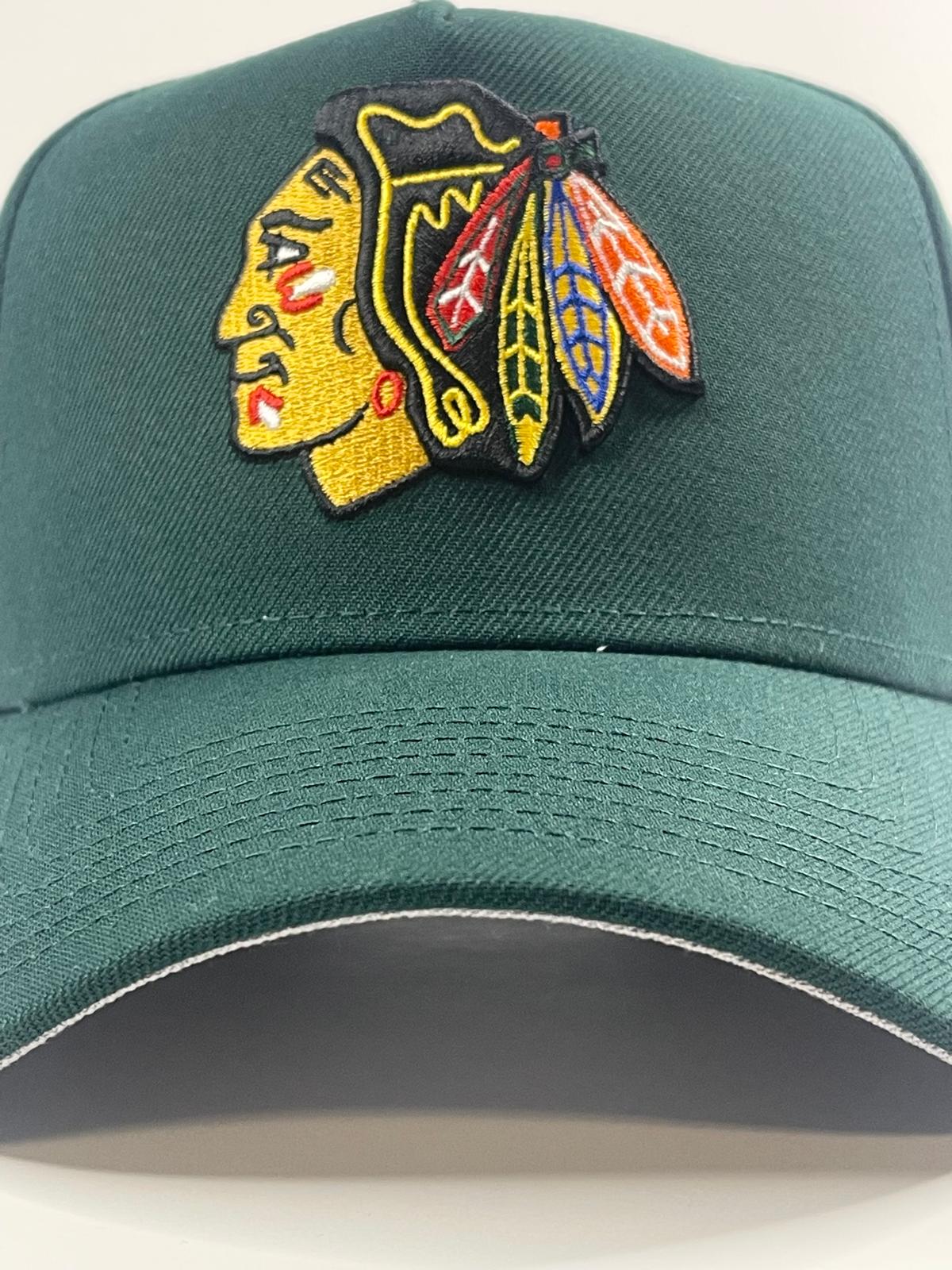 9FORTY A-Frame Chicago Blackhawks 75th Anniversary Green Prime Edition Snapback