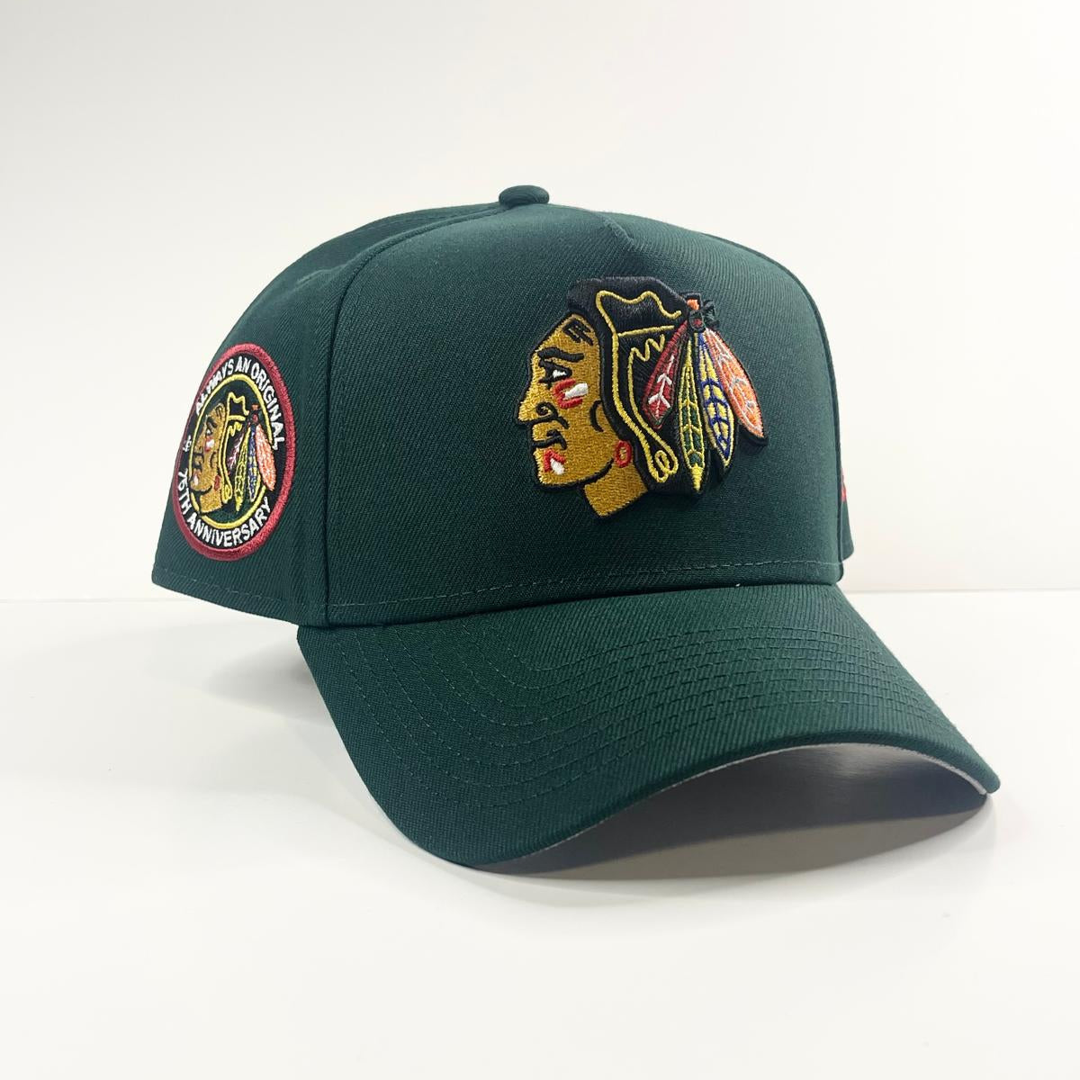 9FORTY A-Frame Chicago Blackhawks 75th Anniversary Green Prime Edition Snapback
