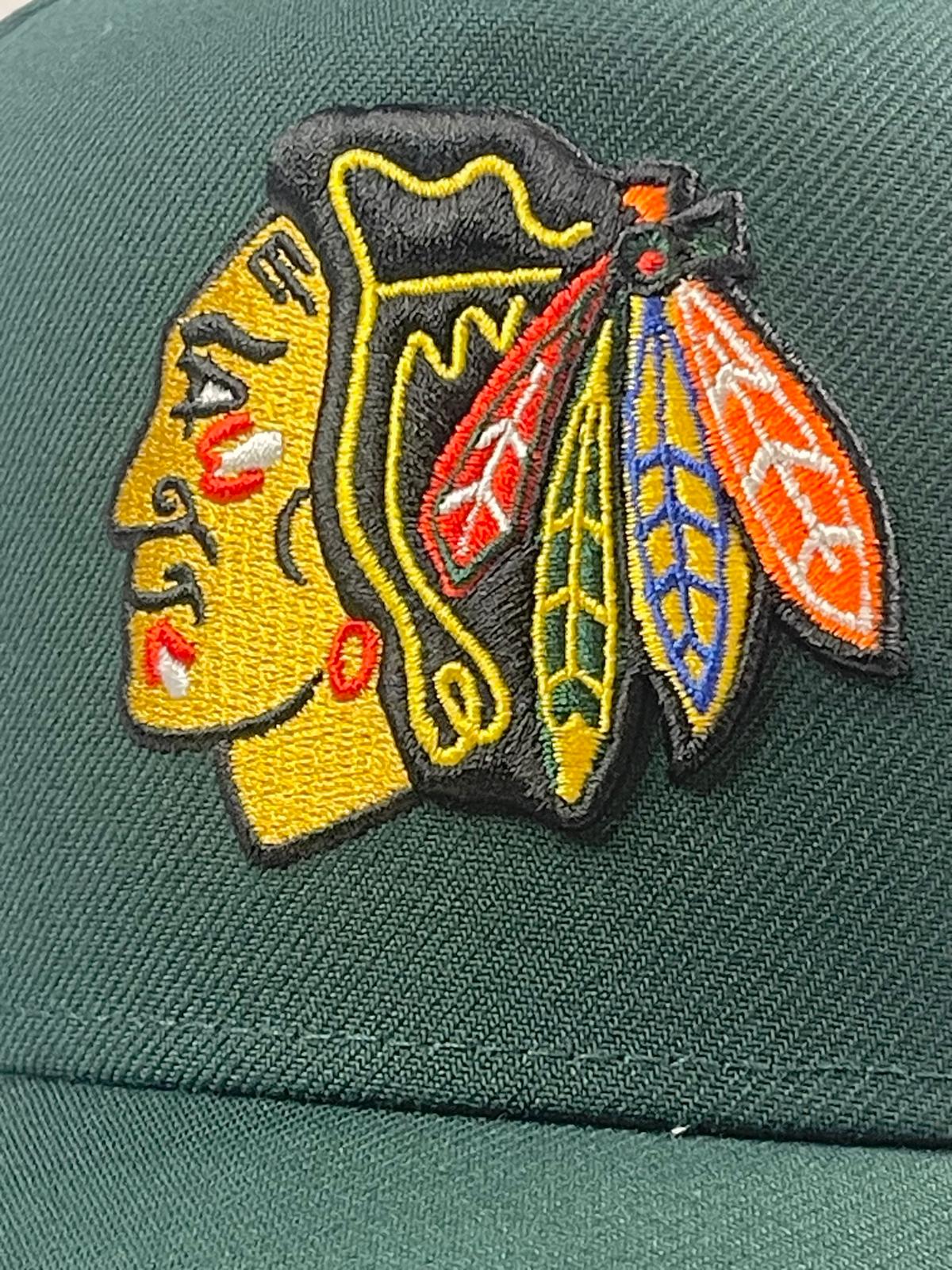 9FORTY A-Frame Chicago Blackhawks 75th Anniversary Green Prime Edition Snapback