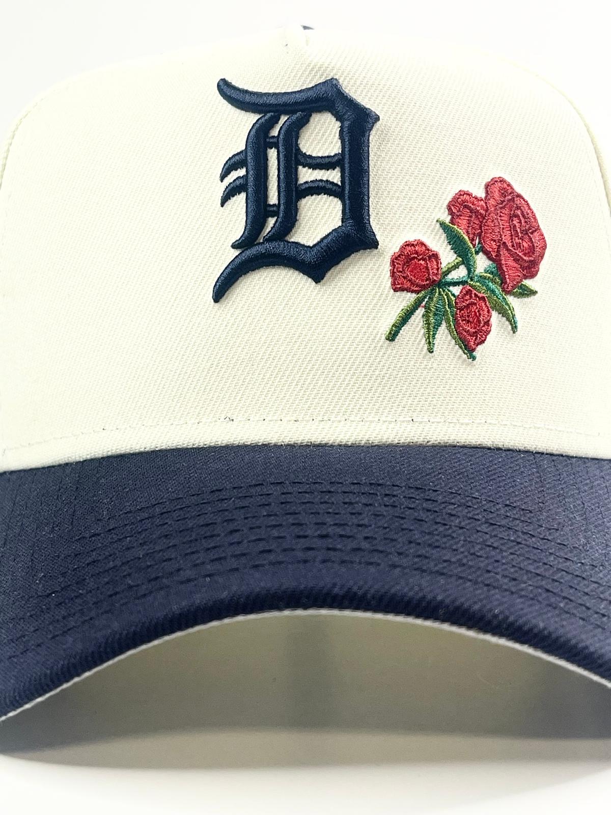9FORTY A-Frame Detroit Tigers "Tigers Stadium" Side Patch Snapback - Chrome/Navy