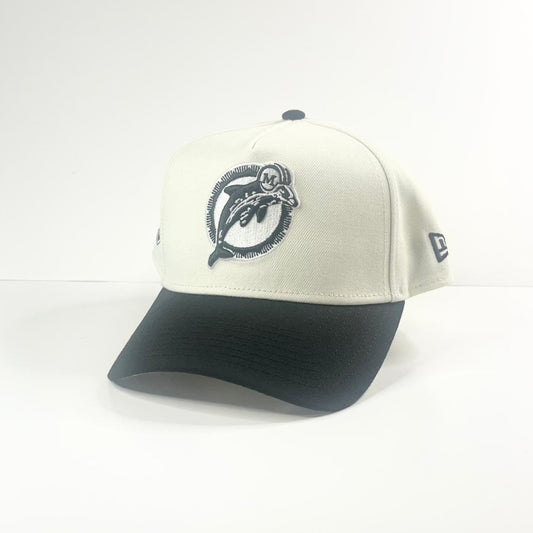 9FORTY A-Frame Miami Dolphins "40 Season" Black/White Alternate Color Snapback