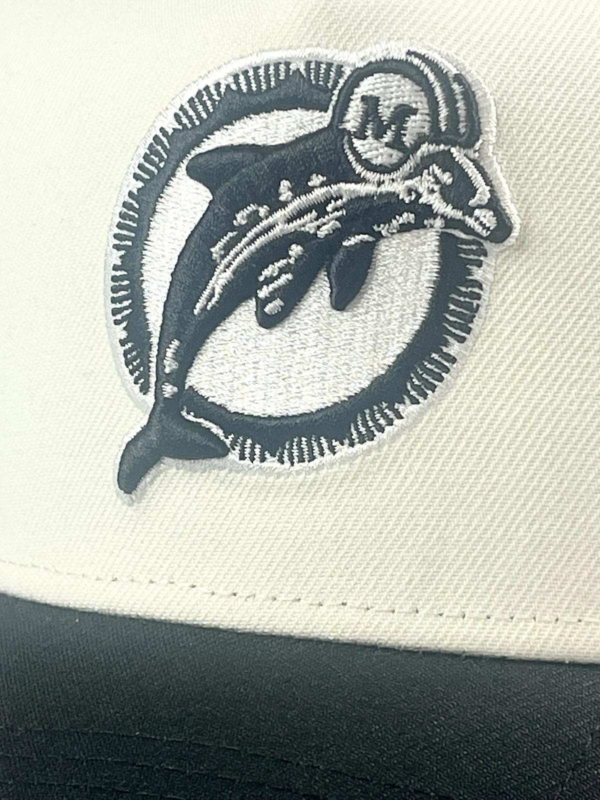 9FORTY A-Frame Miami Dolphins "40 Season" Black/White Alternate Color Snapback
