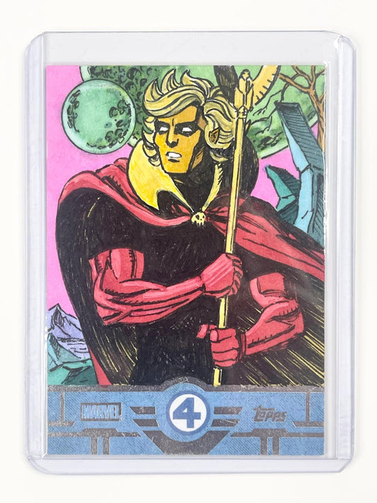 2026 Topps Finest Fantastic Four Adam Warlock 1/1 Sketch Card Kevin Norman Auto