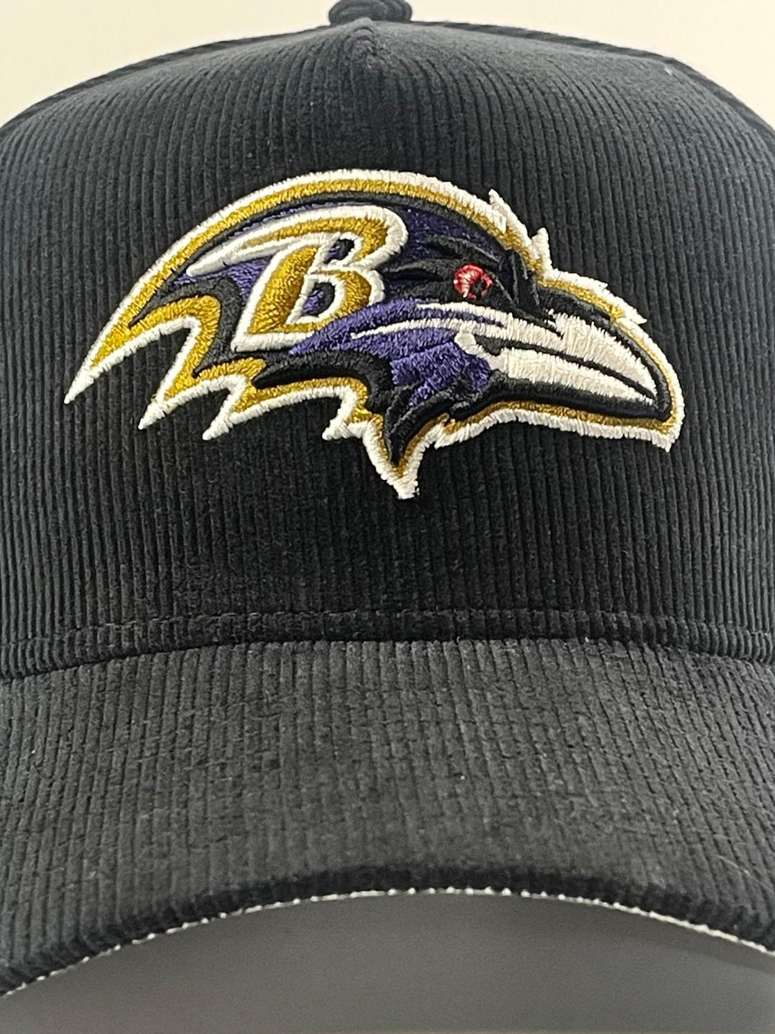 9FORTY A-Frame Baltimore Ravens 'SuperBowl XXXV' Patch Corduroy Snapback