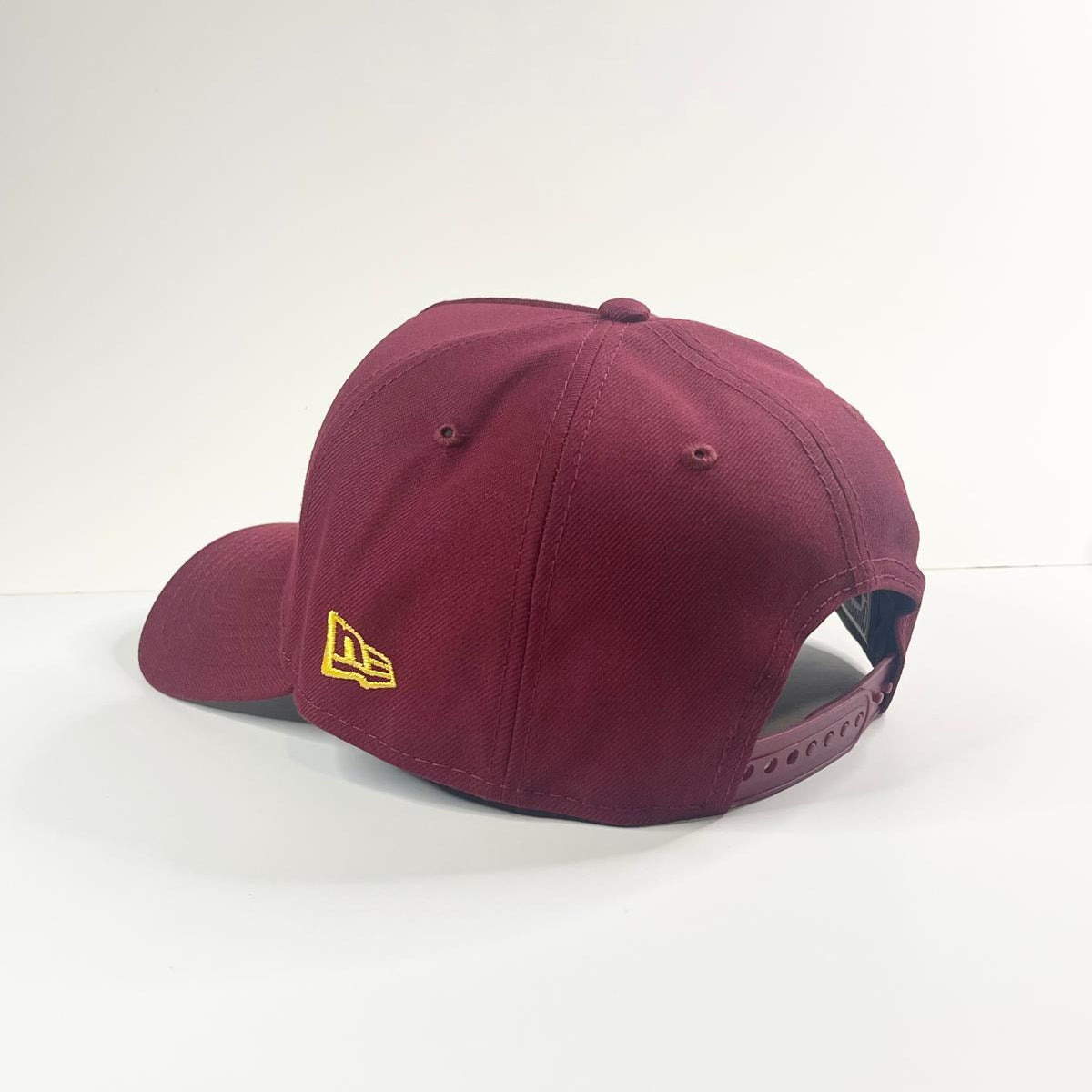 9FORTY A-Frame Oakland Athletics "Oakland Coliseum" Patch Snapback - Maroon/Yellow