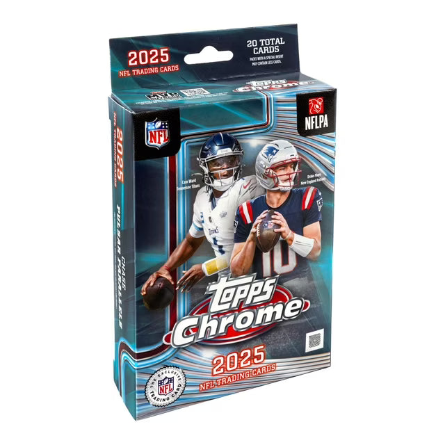 2025 Topps Chrome Football Trading Cards Hanger Box