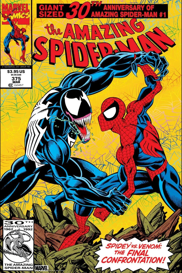 Amazing Spider-Man #375 Foil Paper Variant ScreenPrint 24x36 - BNG Exclusive