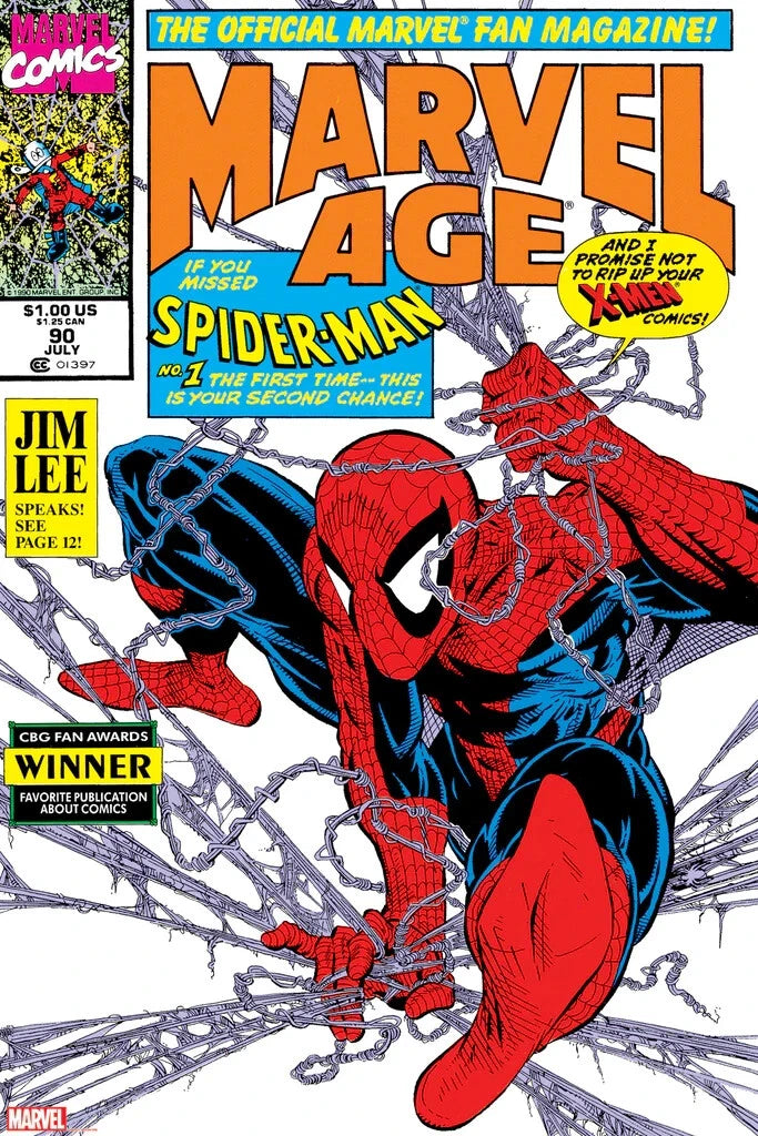 Amazing Spider-Man Marvel Age #90 Todd McFarlane BNG Exclusive ScreenPrint 24x36
