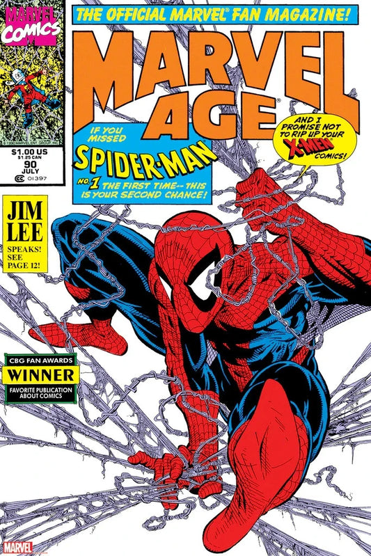 Amazing Spider-Man Marvel Age #90 Todd McFarlane BNG Exclusive ScreenPrint 24x36